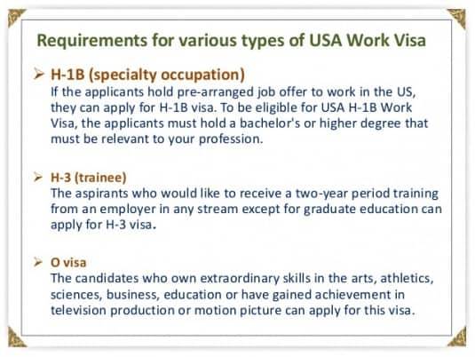 Requisitos de solicitud de visa americana la visa b