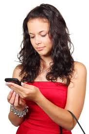 Young girl on social media