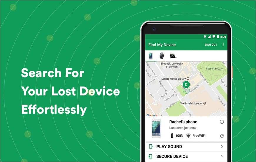 Verwenden Sie Find My Device by Google, um die Telefonnummer in Nigeria zu verfolgen