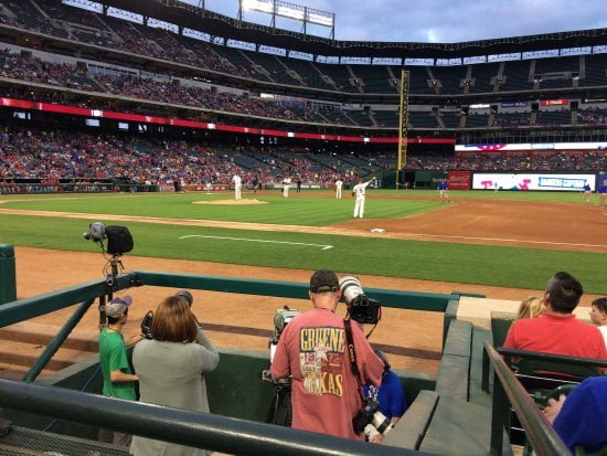 Seating view from Behind the Dugouts
