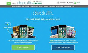 Bu, kullanılmış alet satmak için en iyi yerlerden biri olan Decluttr web sitesinin bir resmidir.