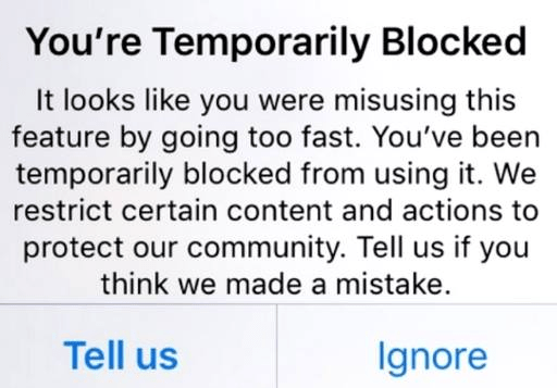 Endereço IP bloqueado
