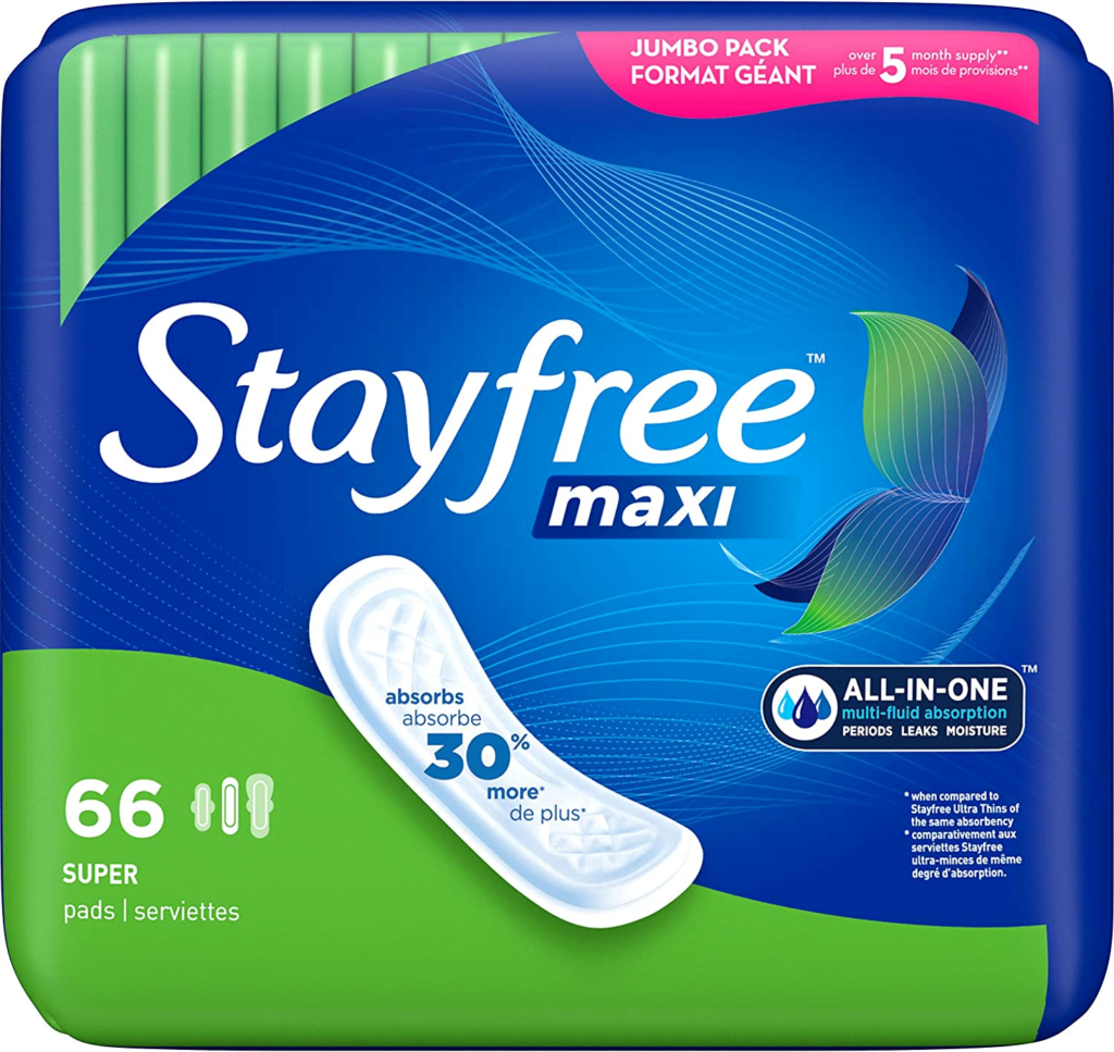 Stayfree is among the leading pads in Nigeria.