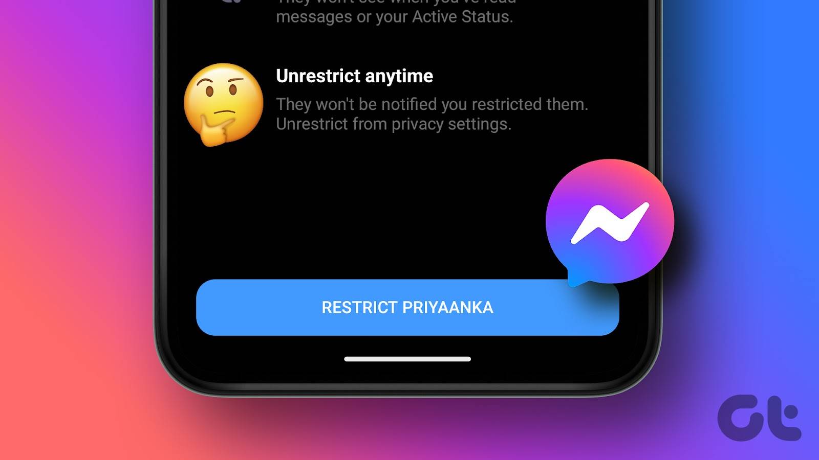 How to know if someone restricted you on messenger